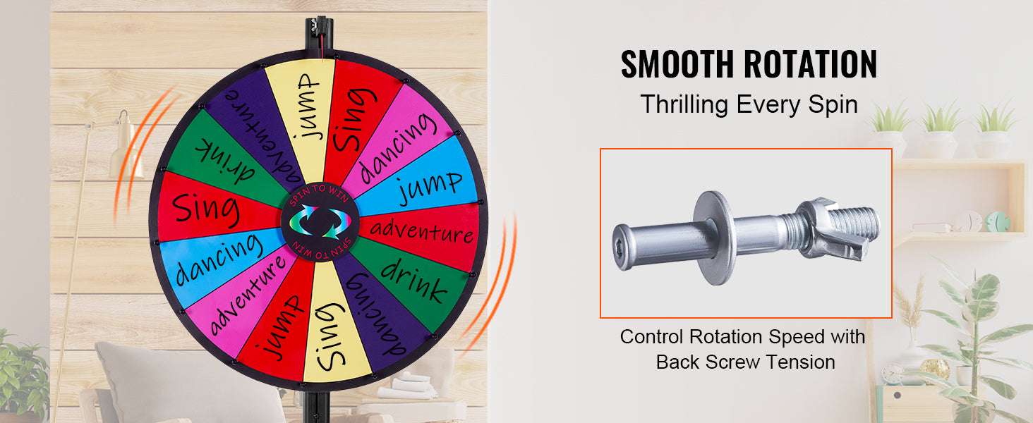 Spinning Prize Wheel with Stand or Tabletop 14 Slots Game-36 inch / Poland