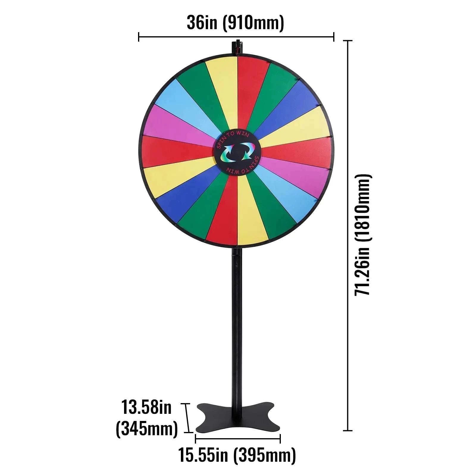 Spinning Prize Wheel with Stand & Tabletop, 14 Slots Game Wheel-36 inch / france