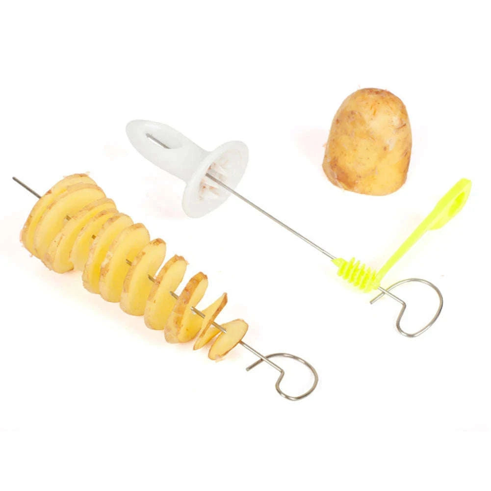 Spiral Potato Slicer Manual Tornado Cutter with Stainless Steel Blades-UNITED KINGDOM