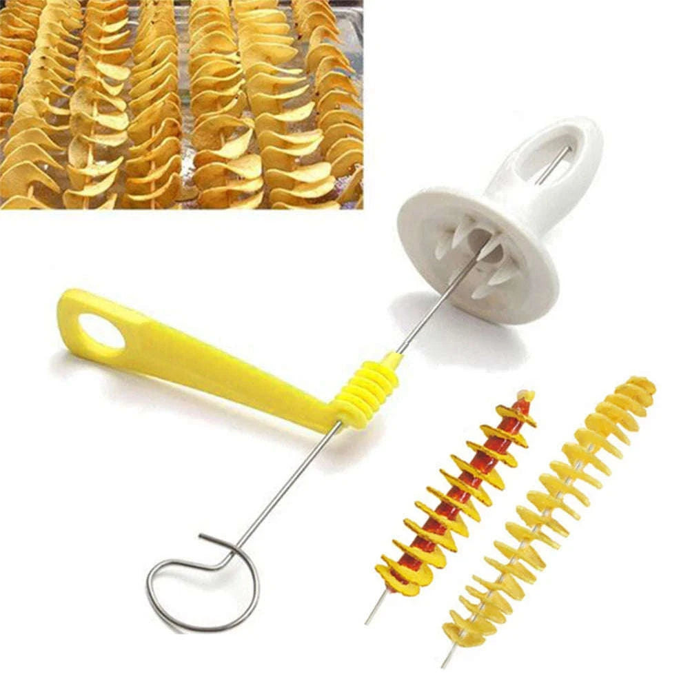 Spiral Potato Slicer Manual Tornado Cutter with Stainless Steel Blades-UNITED KINGDOM