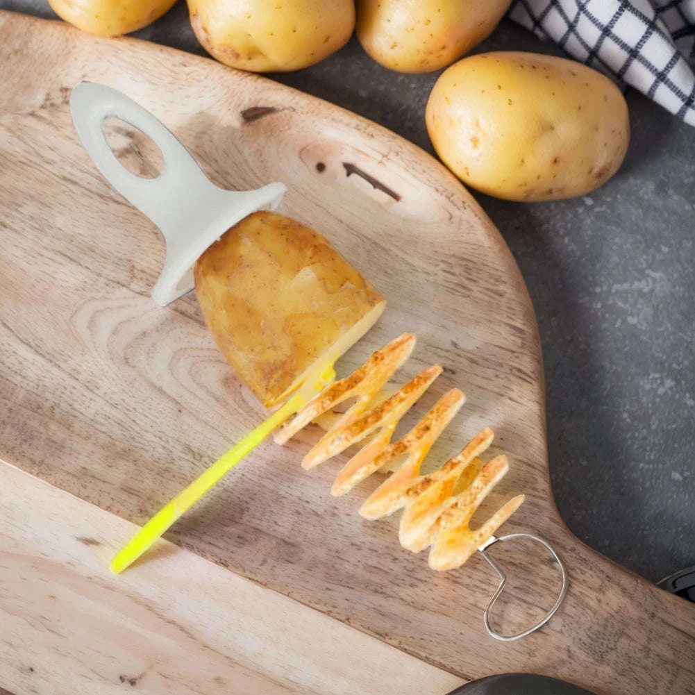 Spiral Potato Slicer Manual Tornado Cutter with Stainless Steel Blades-UNITED KINGDOM