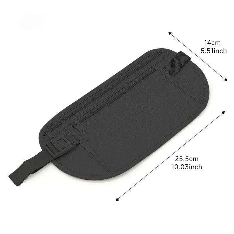Sport Running Waist Bag Hidden Travel Money Belt-beige