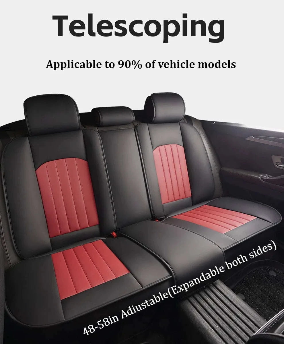 Sporty 5‑Seat PU Leather Car Seat Covers with 3D Embroidery-Black Gray
