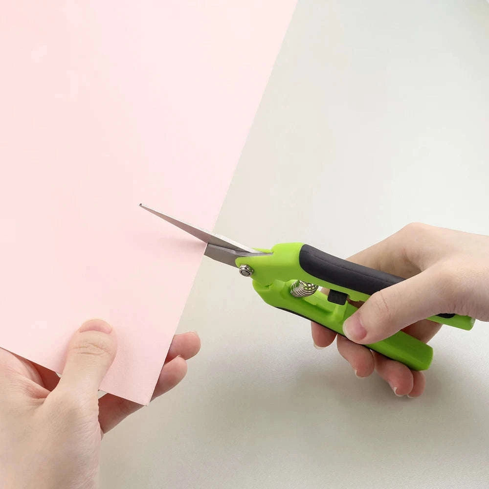 Spring-Action Craft Scissors with Ergonomic Grip for Precision Cuts-1pcs Spring Scissors