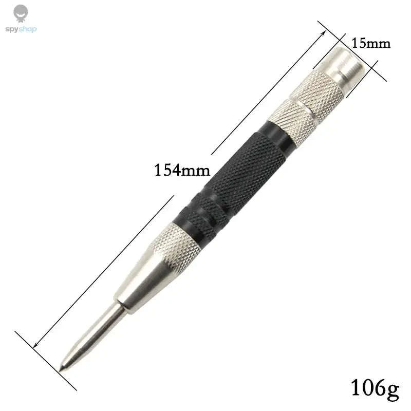 Spring Automatic Center Punch Locator Tool-128mm silver black