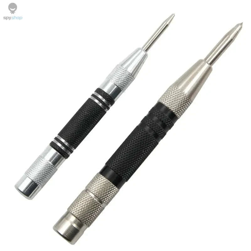 Spring Automatic Center Punch Locator Tool-128mm silver black