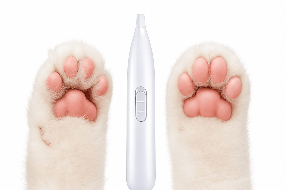 Quiet Pet Hair Trimmer with LED Light for Precise Grooming