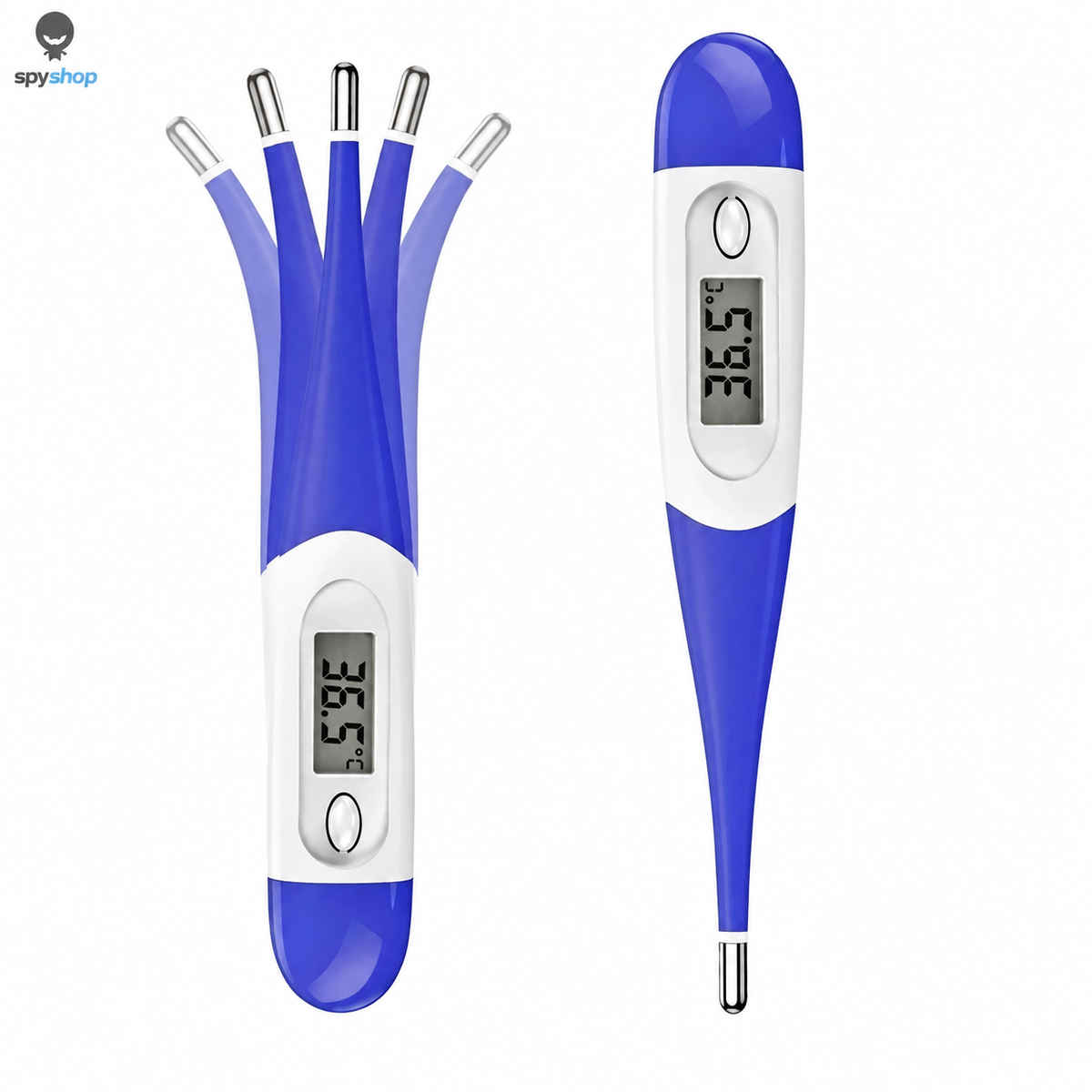 Digital Oral Thermometer with Fast Readings and Flexible Tip
