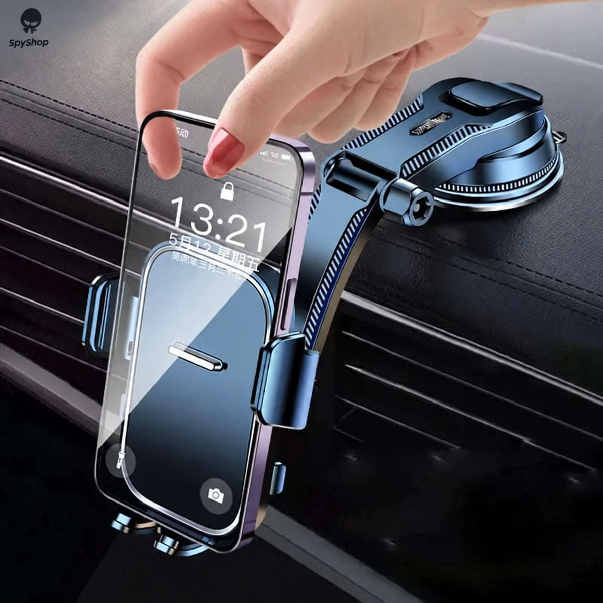 Car Dashboard Phone Mount for Steady Hands-Free Viewing
