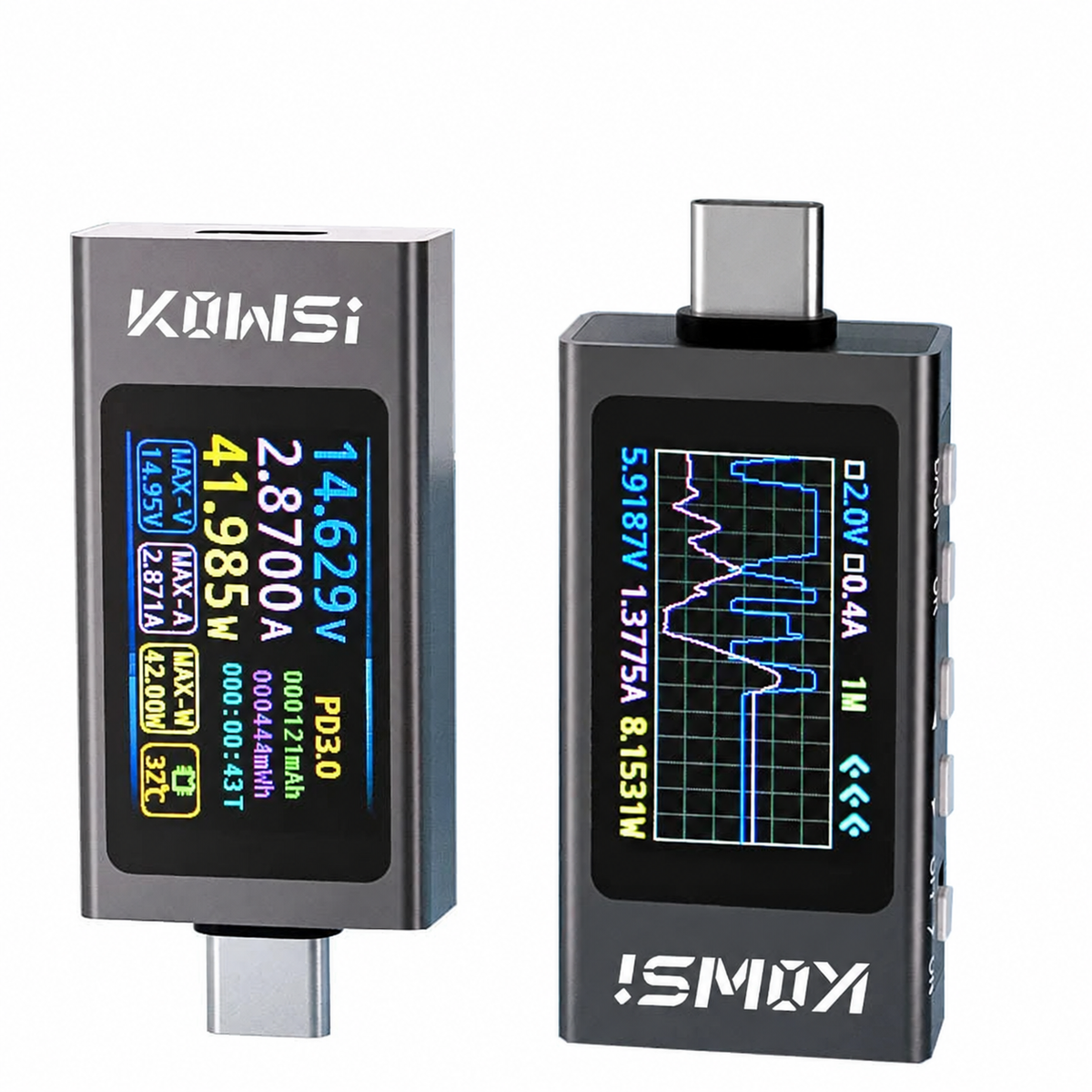KWS-X1 4V-30V 12A Type C Tester Voltmeter Ammeter