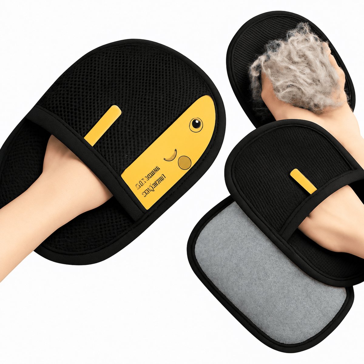 Pet Hair Removal Gloves for Cats and Dogs, Silicone Bristles