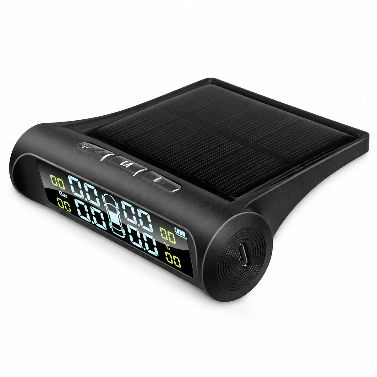 Solar TPMS Tire Pressure Monitor System with Real-Time Alerts
