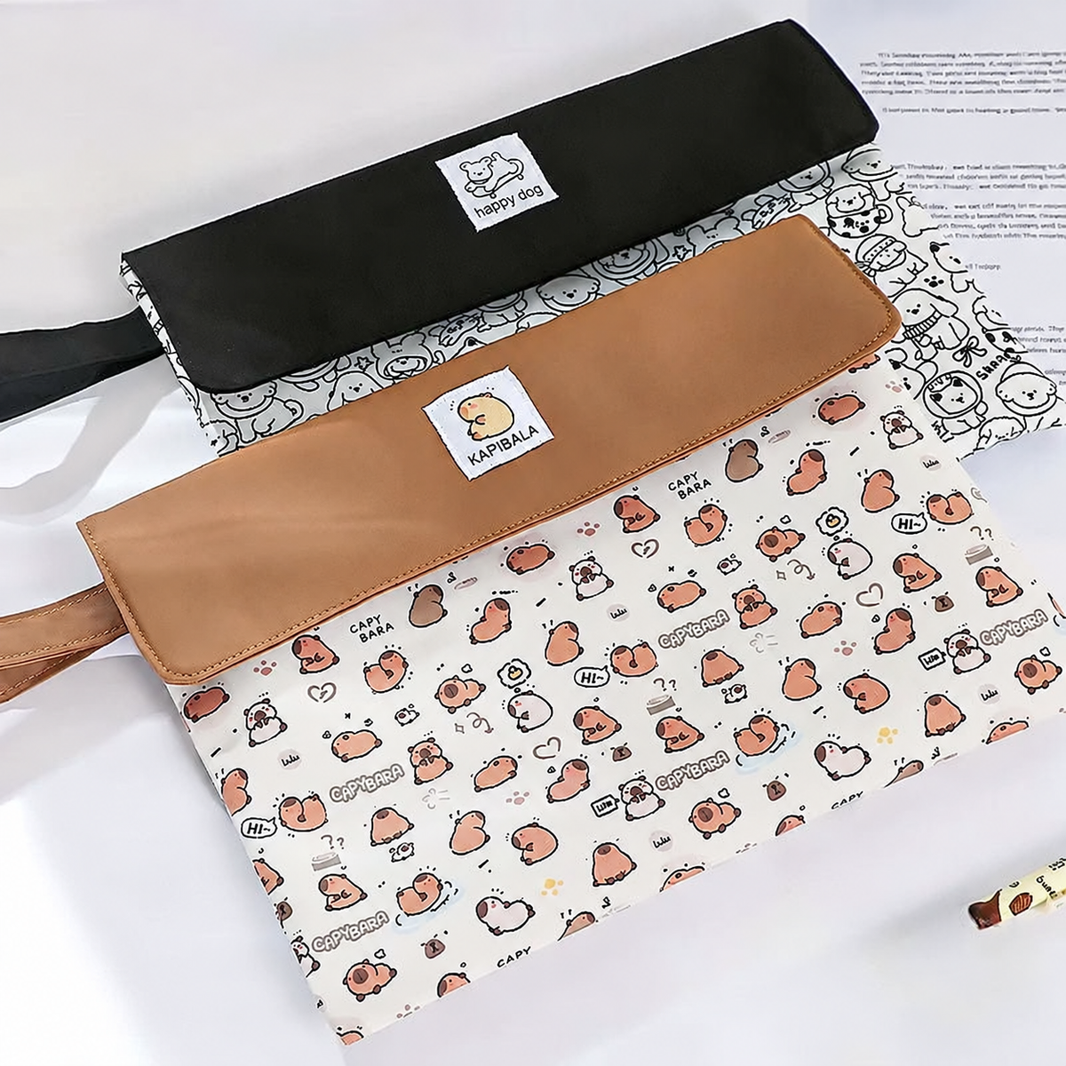 Double-Layer File Bag Large Capacity Stationery Organizer