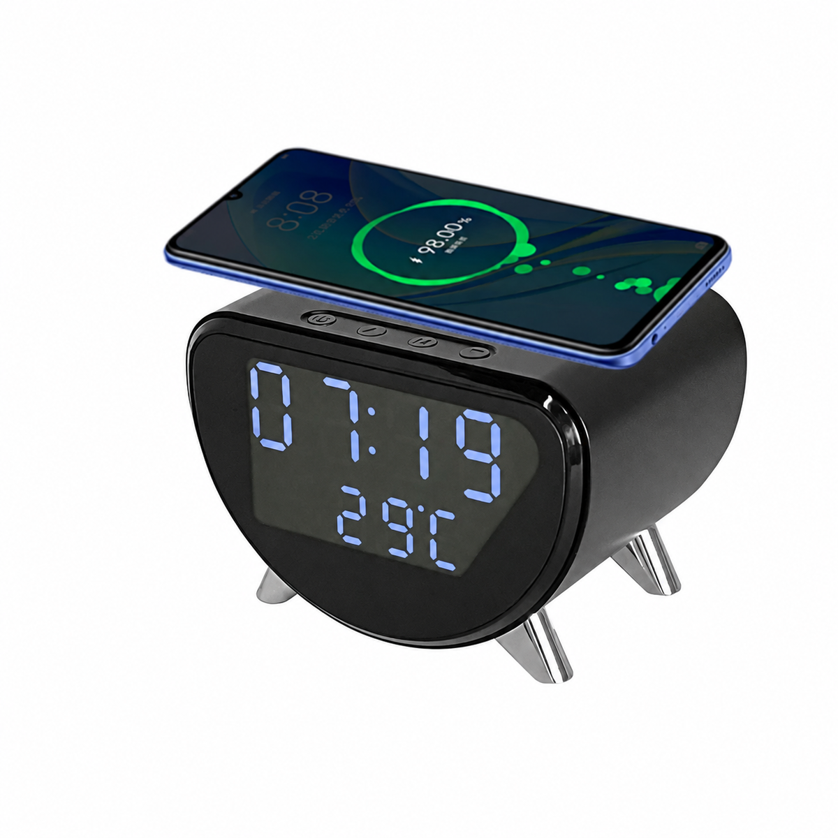 4K WiFi Clock Camera with Wireless Charging and App Control