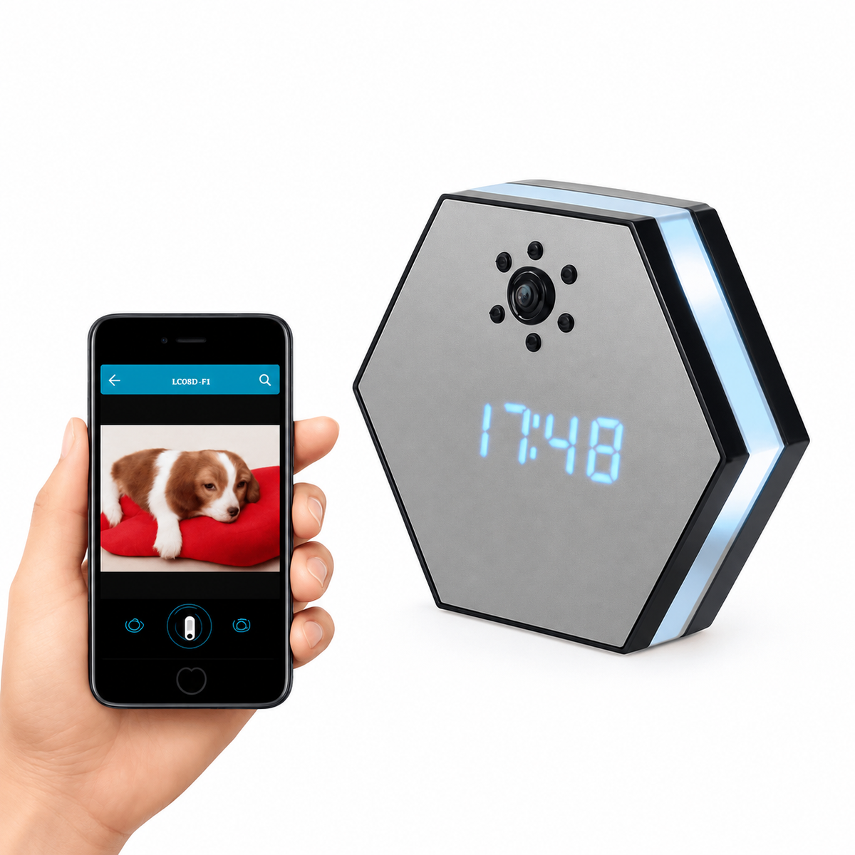 4K HD WiFi Mini Camera Clock with Night Vision