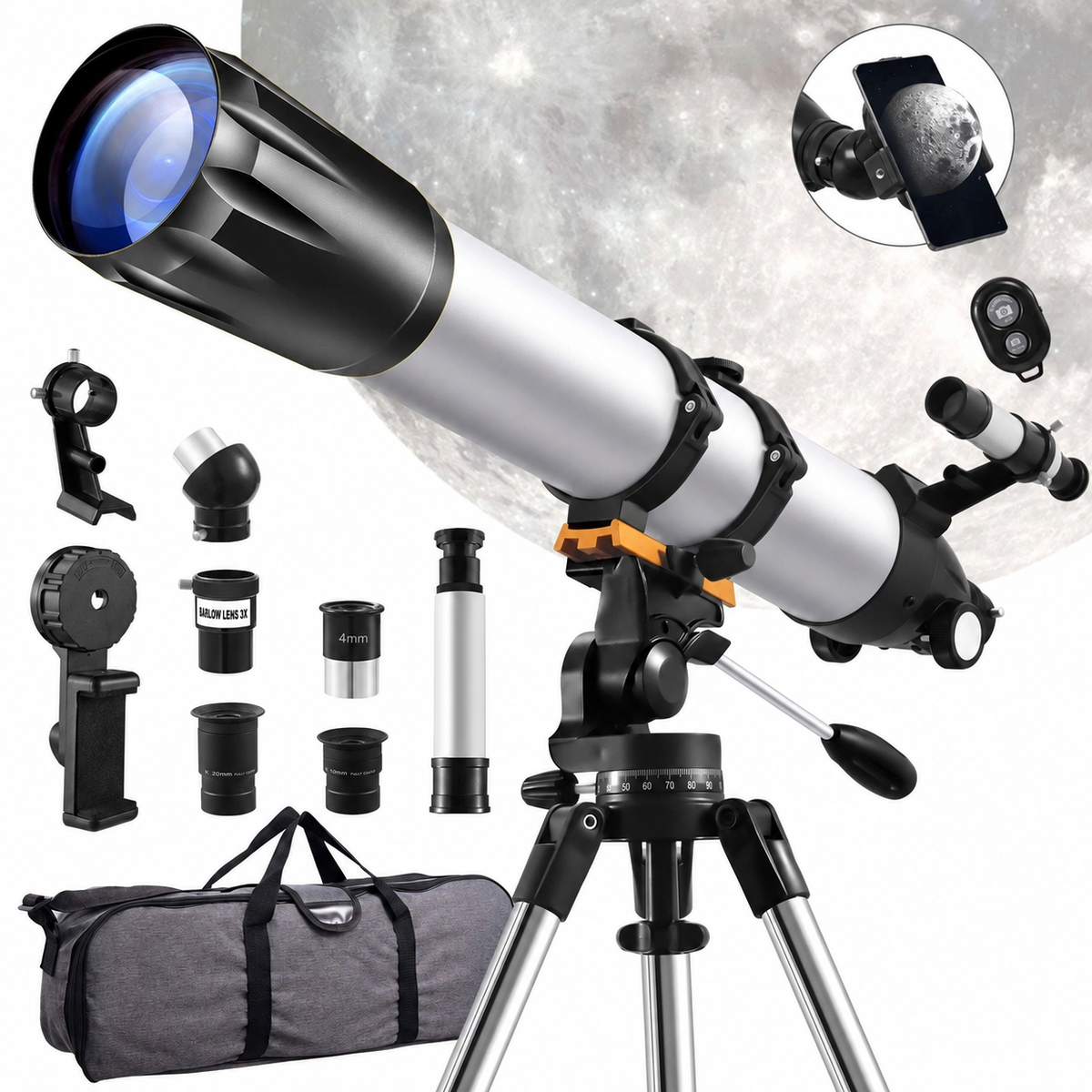 High-Definition Astronomical Telescope with Phone Mount