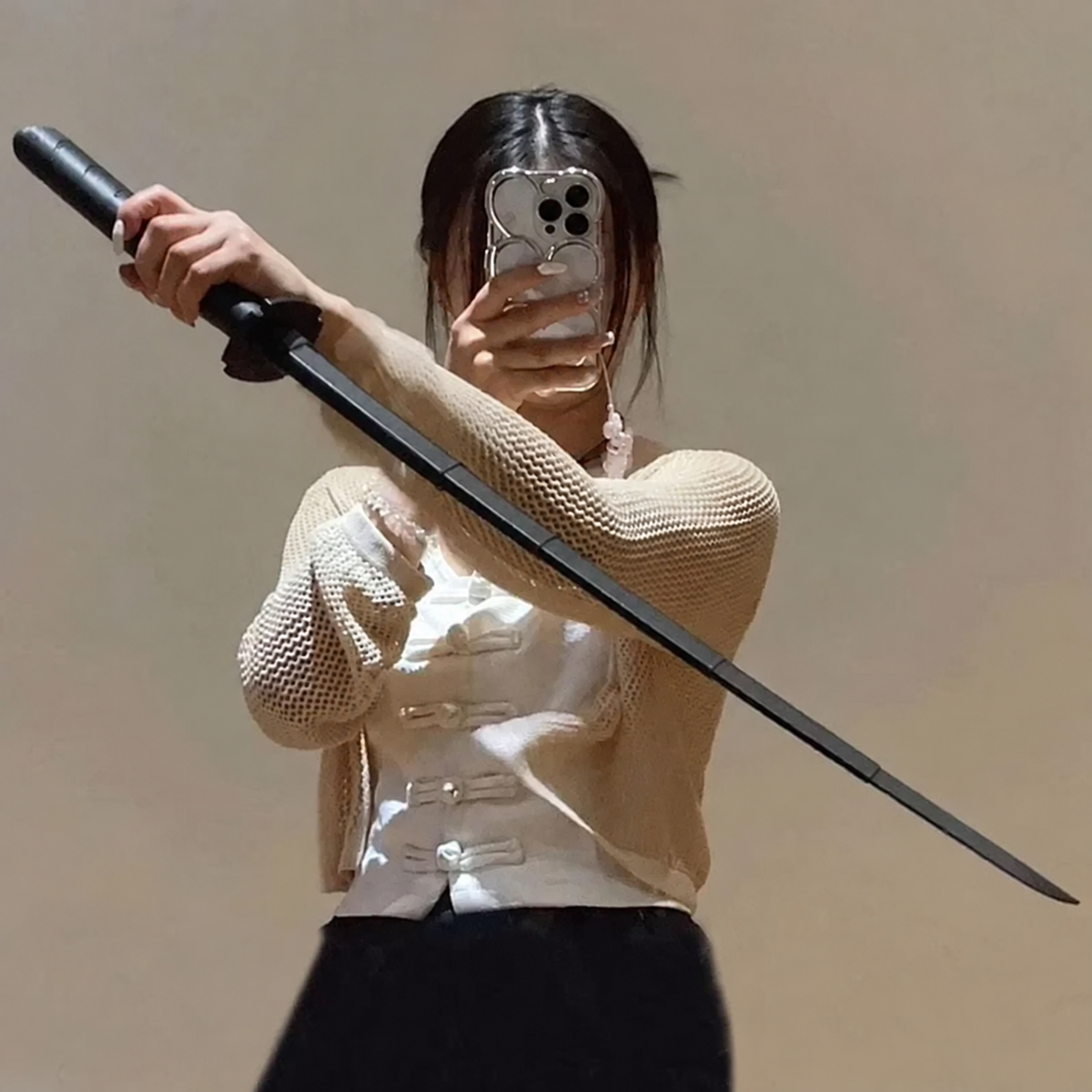 3D Printed Telescopic Katana Toy with Smooth Folding Motion
