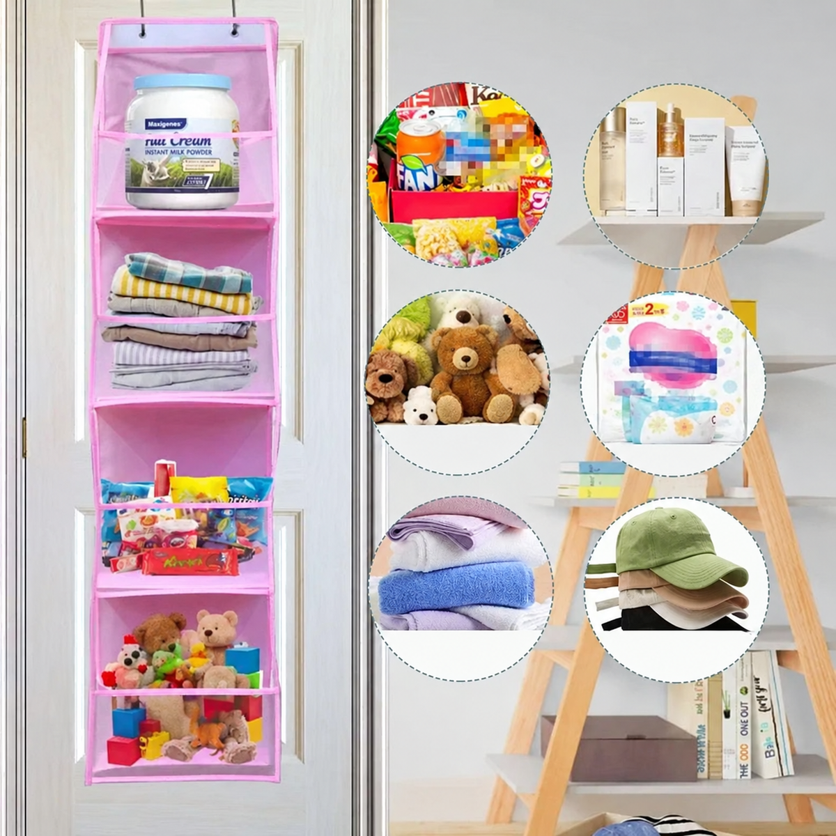 Fabric Hanging Bag for Door and Wall Storage Organizer