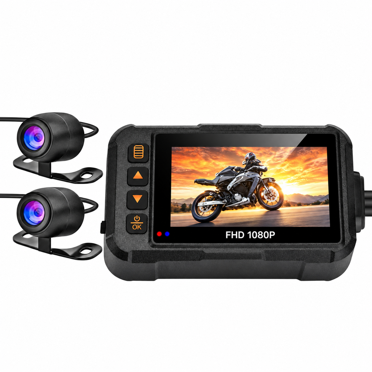 3 Inch Motorcycle Dashcam Waterproof Front and Rear DVR