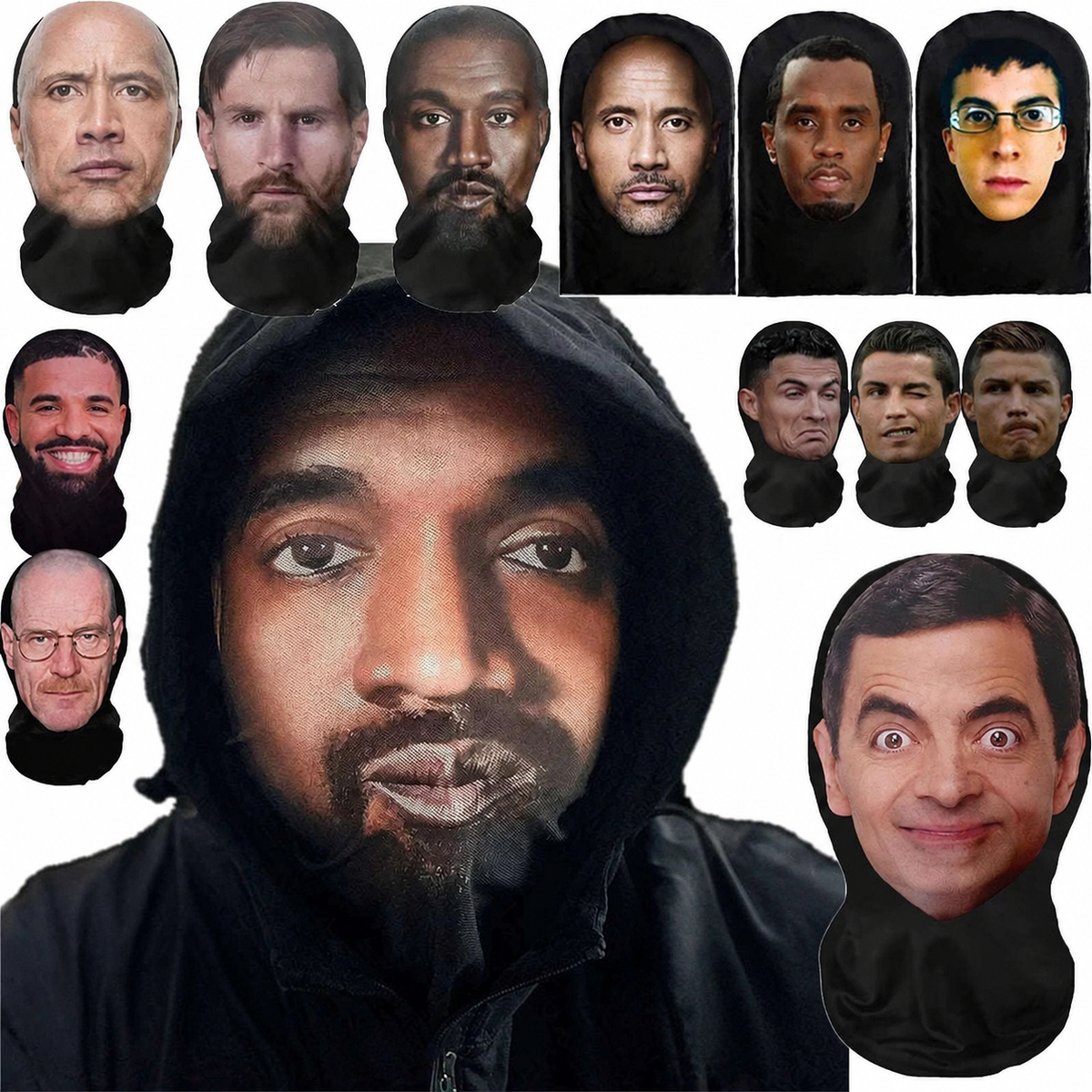 Custom 3D Printed Full Face Mask for Parties, Cosplay & Halloween