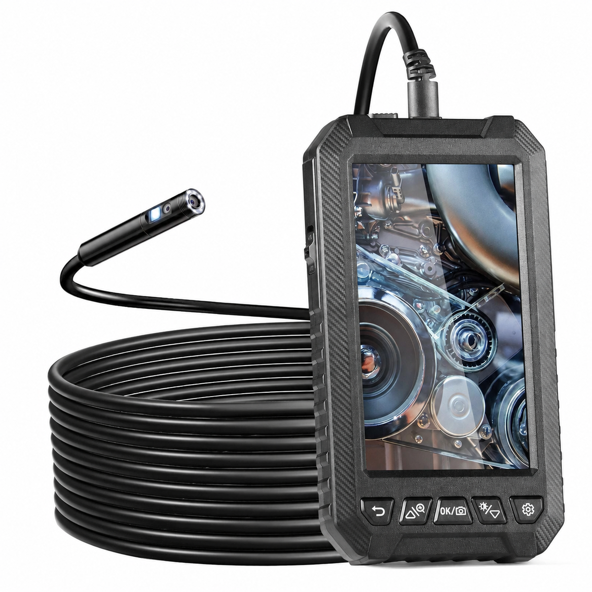 Dual Lens Endoscope Camera 1080P with 5" Screen