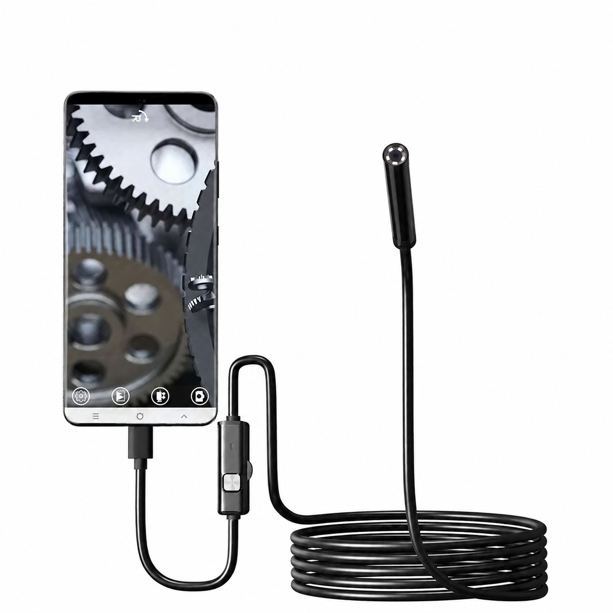 7mm USB-C Endoscope Camera IP67 Waterproof with LED for Android & PC