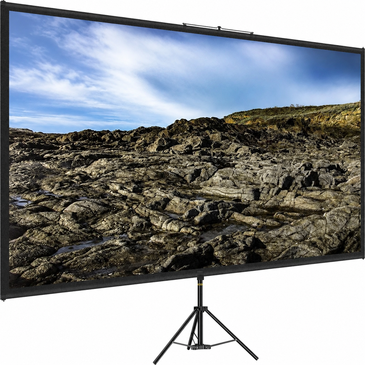 100" 4K HD Tripod Projector Screen with Stand, Indoor Outdoor