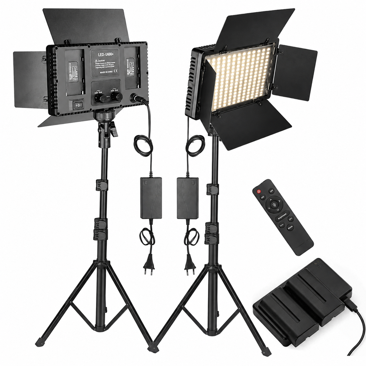 U800+ LED Video Light Bi-Color 2500K-8500K with Tripod Remote