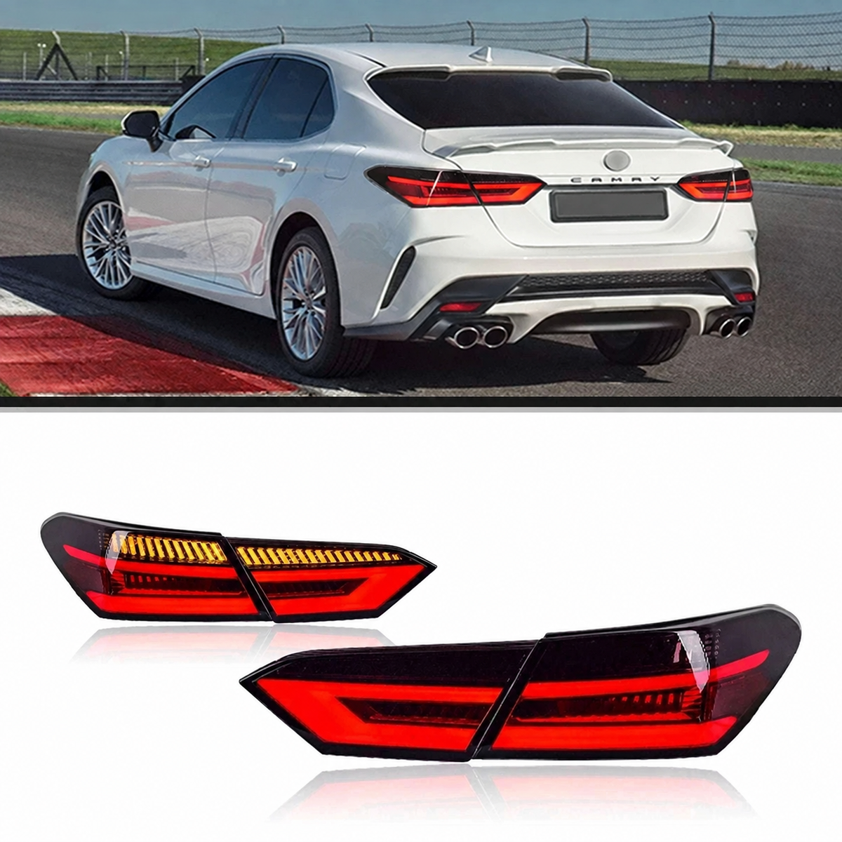 LED Tail Lights for Toyota Camry 2018–2022 with DRL Upgrade