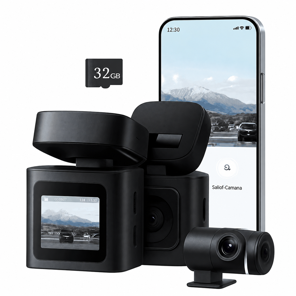 4K Front & 1080P Rear Dash Cam with WiFi6, GPS & Night Vision