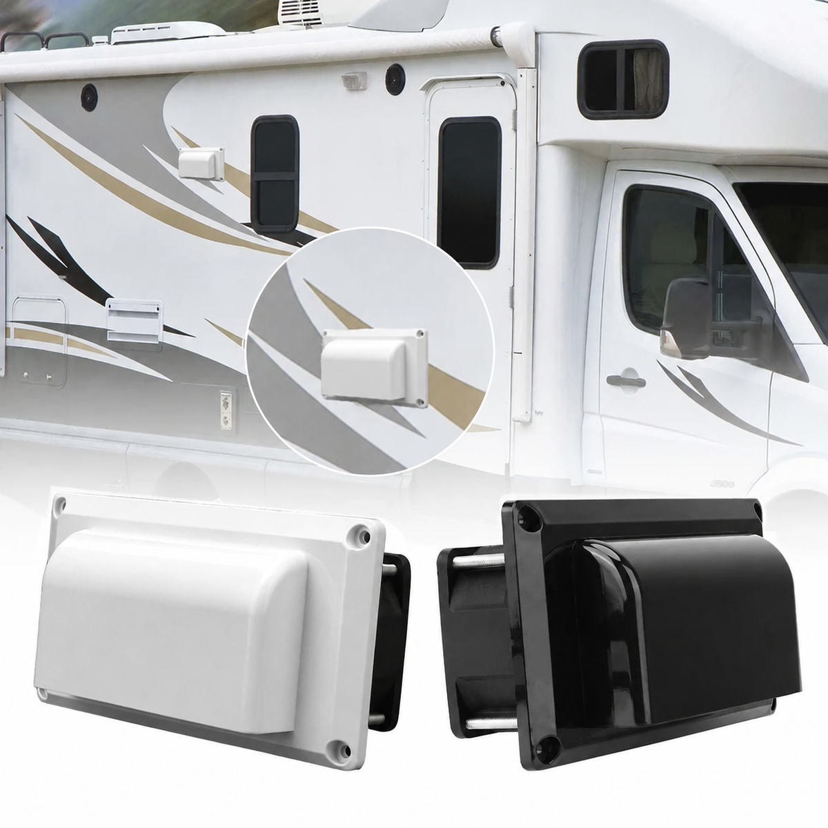 12V 25W Caravan Side Air Vent Exhaust Fan Kit