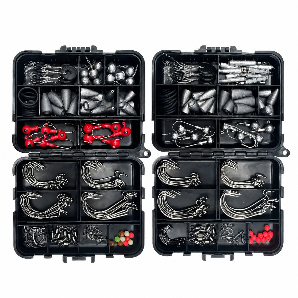 Texas Rig Fishing Tackle Set, 132/133 Pieces