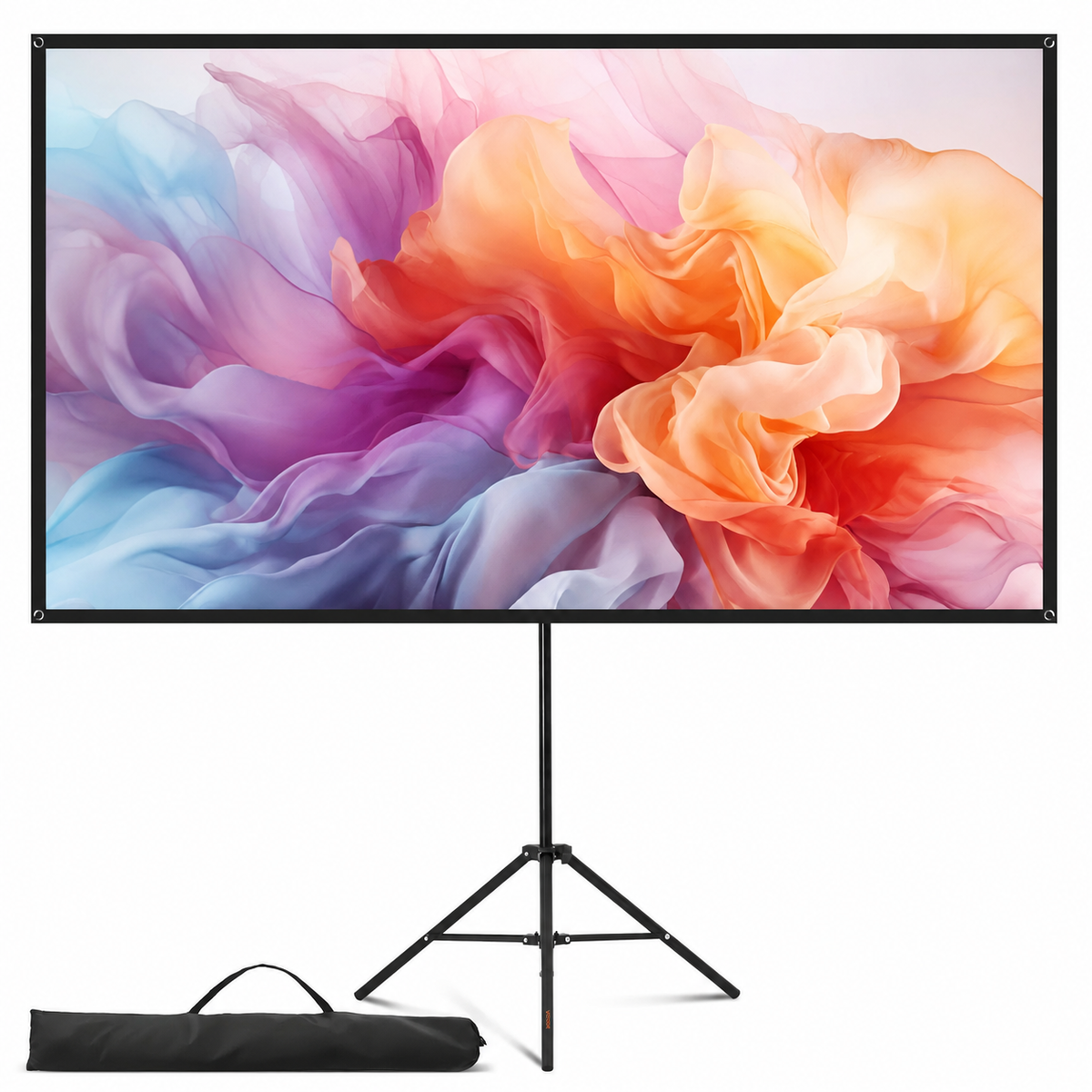 80 Inch Projector Screen with Stand 16:9 Portable Tripod Screen with Carry Bag