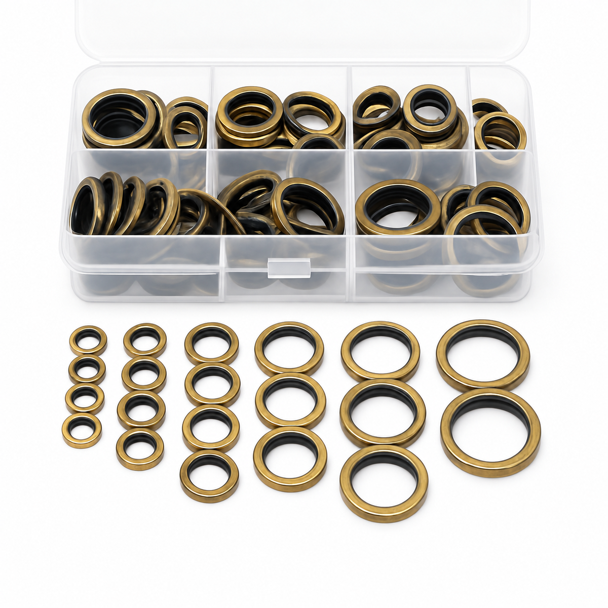 100-Piece Car Oil Pan Gasket Kit for M6-M16 Drain Plugs