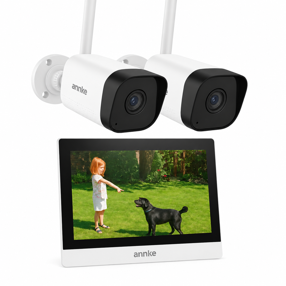 Wireless Security Kit 4CH 7-Inch Touchscreen 5MP HD NVR Cameras