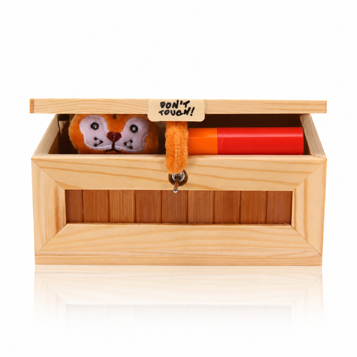 Wooden Useless Box with Tiger