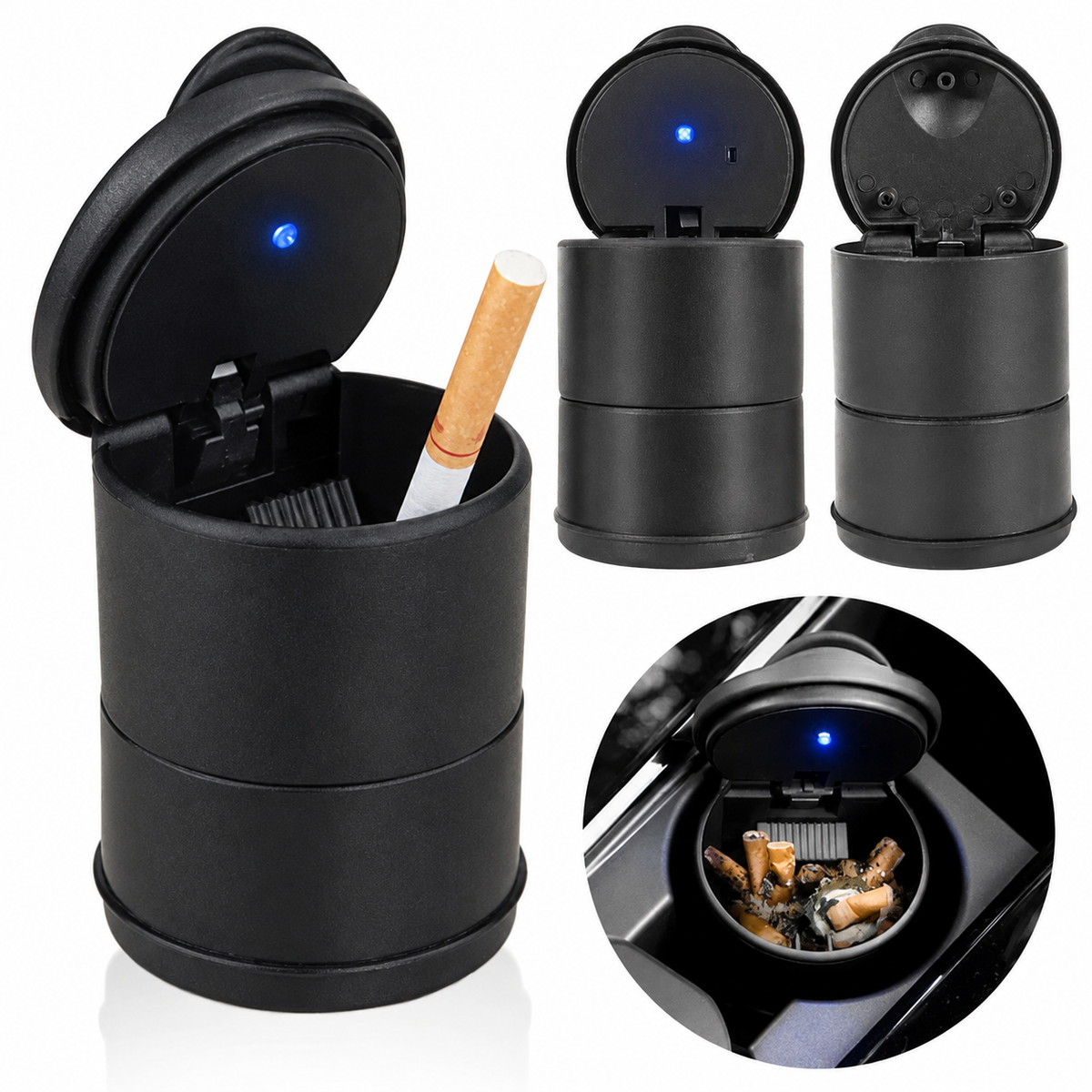 Portable Car LED Ashtray and Garbage Storage Cup