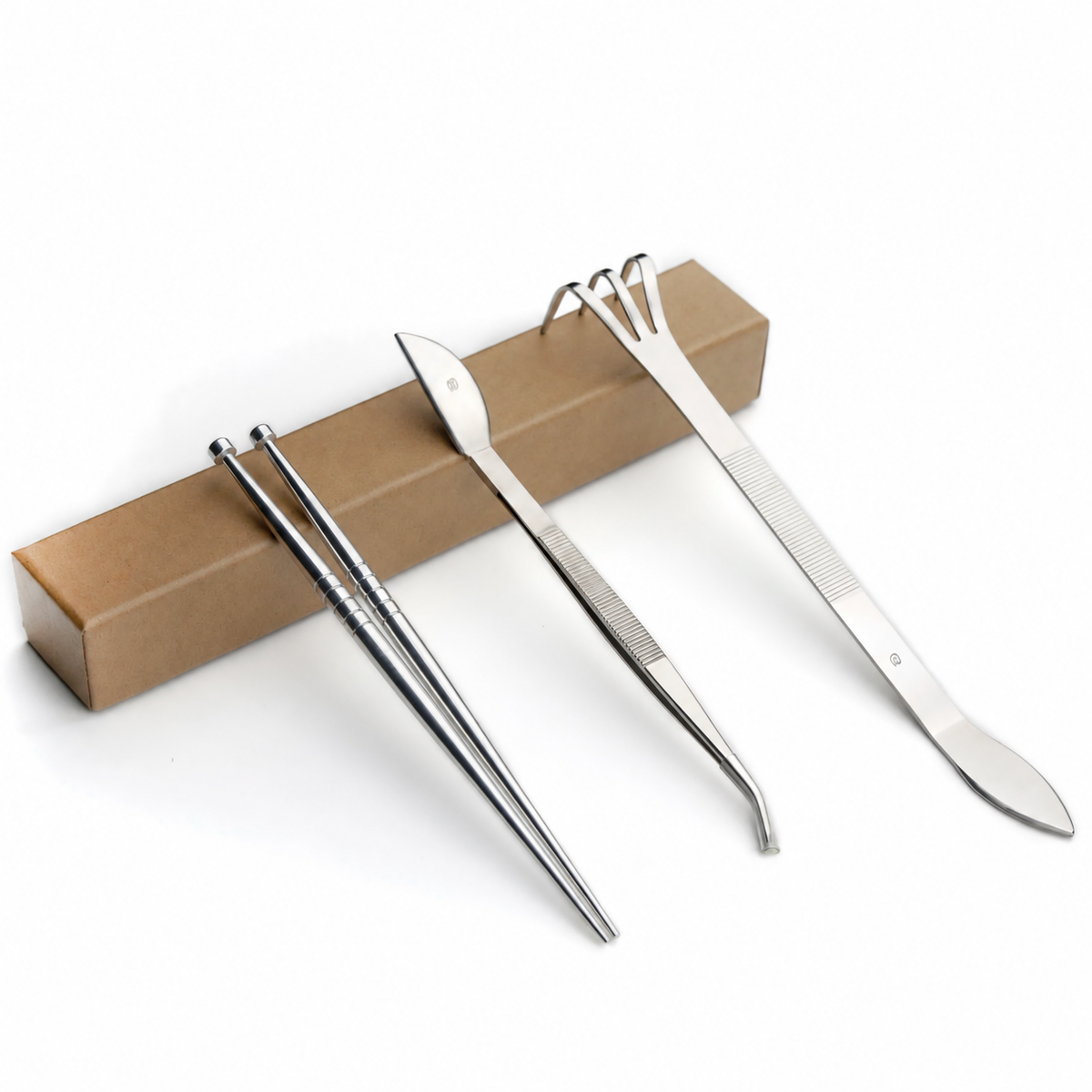 3-Piece Bonsai Root Hook, Tweezers & Rake Set