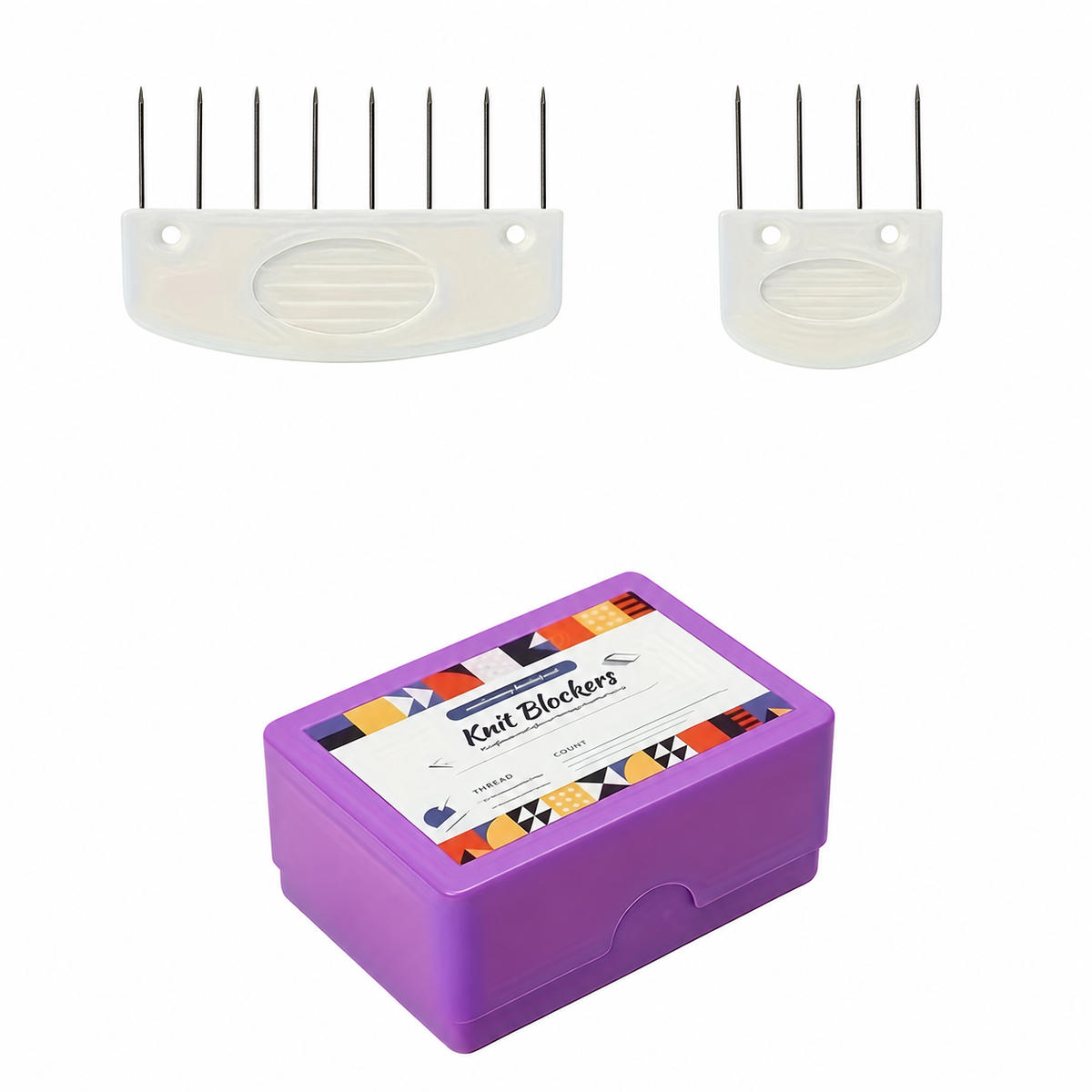 Knitting Blocking Pin Set with Storage Box