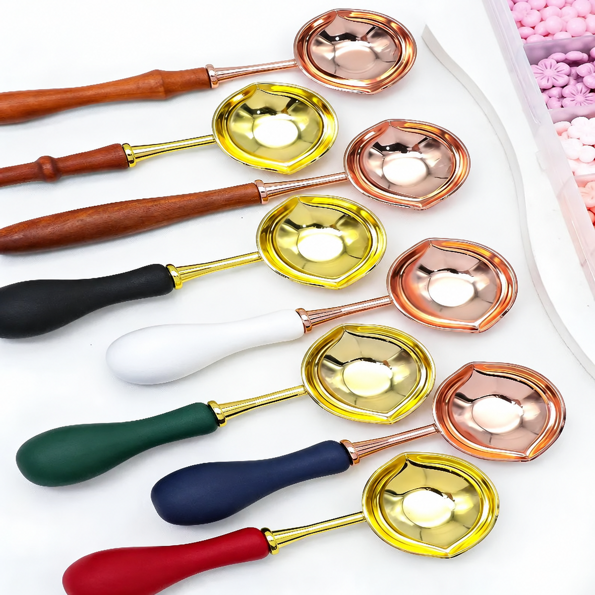 Wax-Seal Melting Spoon with Two Pouring Spouts
