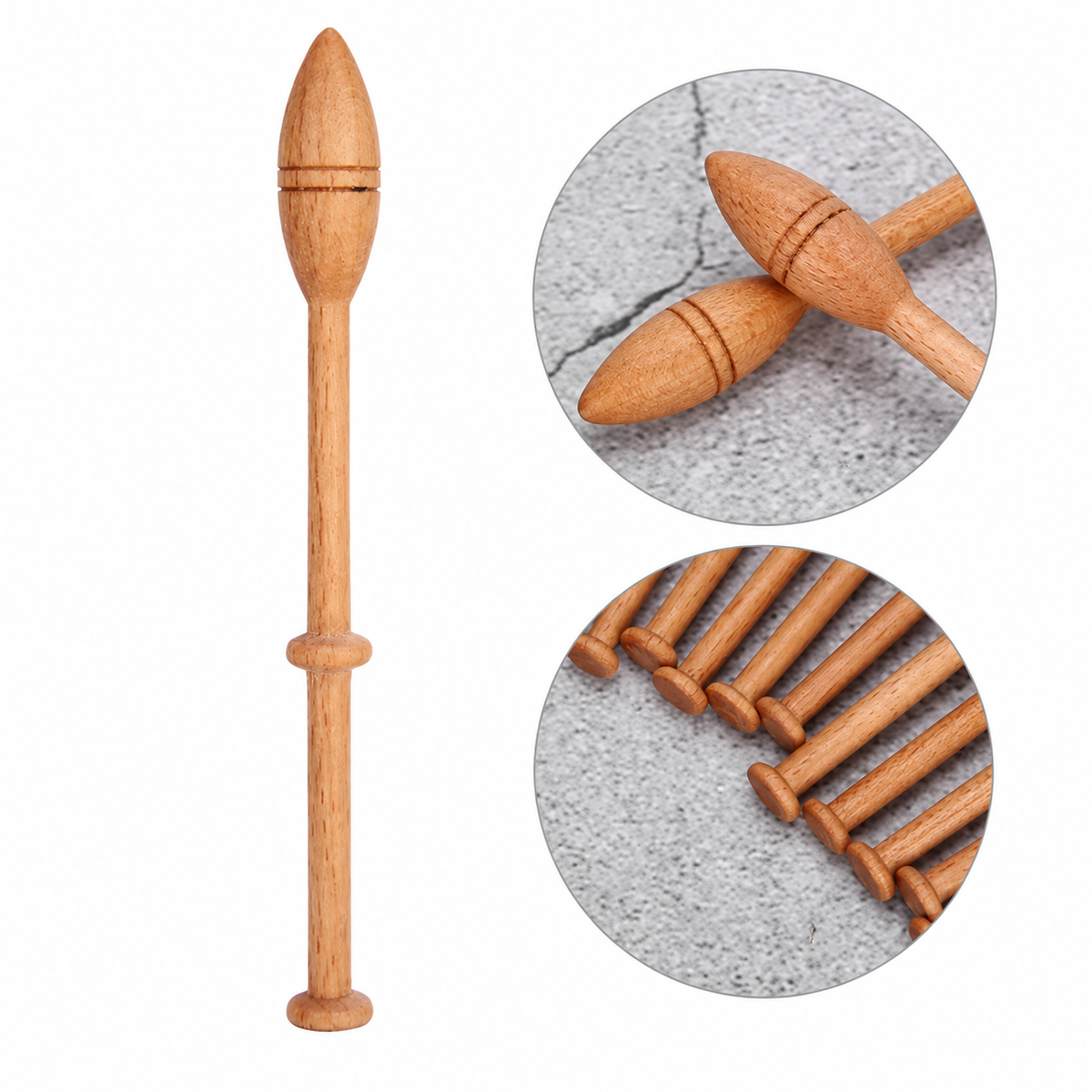 Beech Wood Lace Bobbins, Set of 12