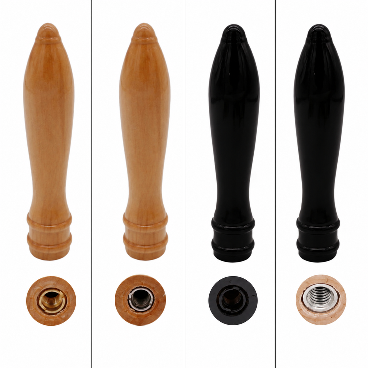 6-Inch Wooden Draft Beer Tap Handle