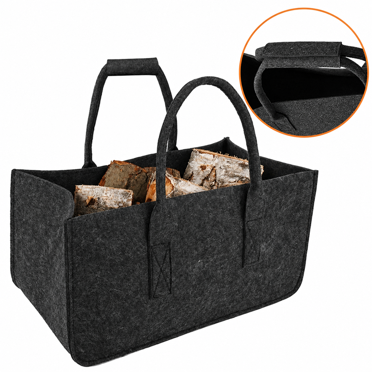Foldable Felt Firewood Carrier Bag