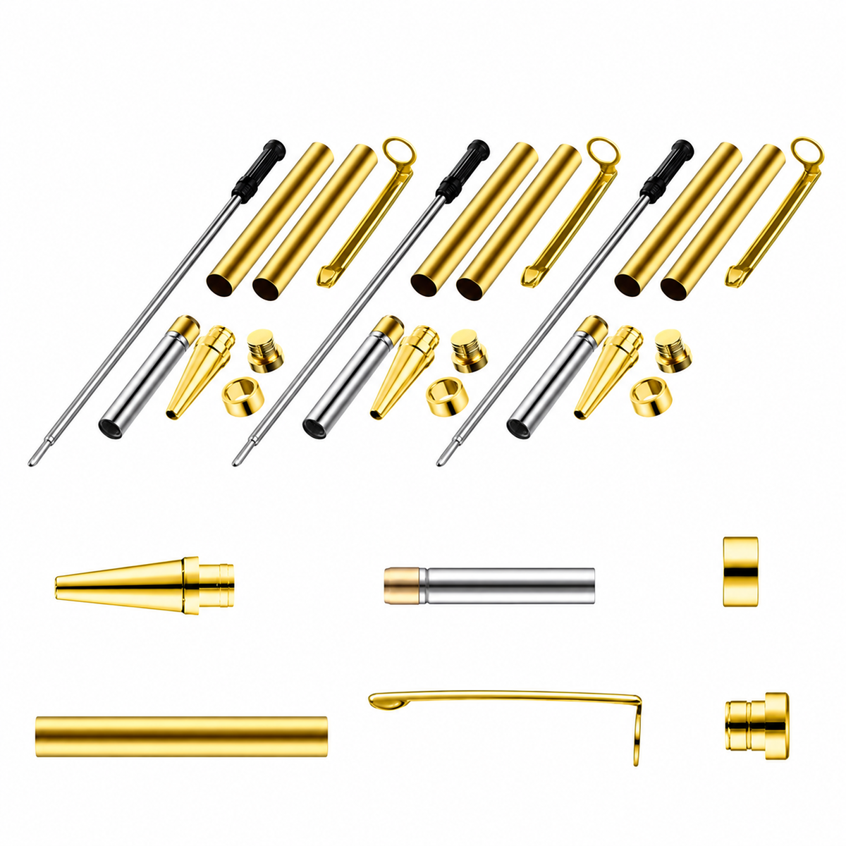 Slimline Pen Turning Kits with Refills, 10 Pack