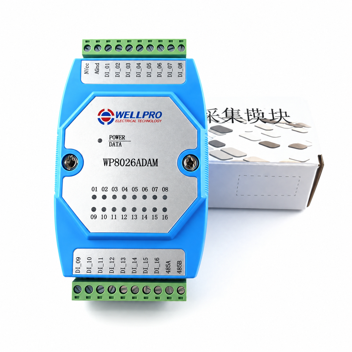 WP8026ADAM 16-Channel Digital Input Module, RS485 Modbus RTU
