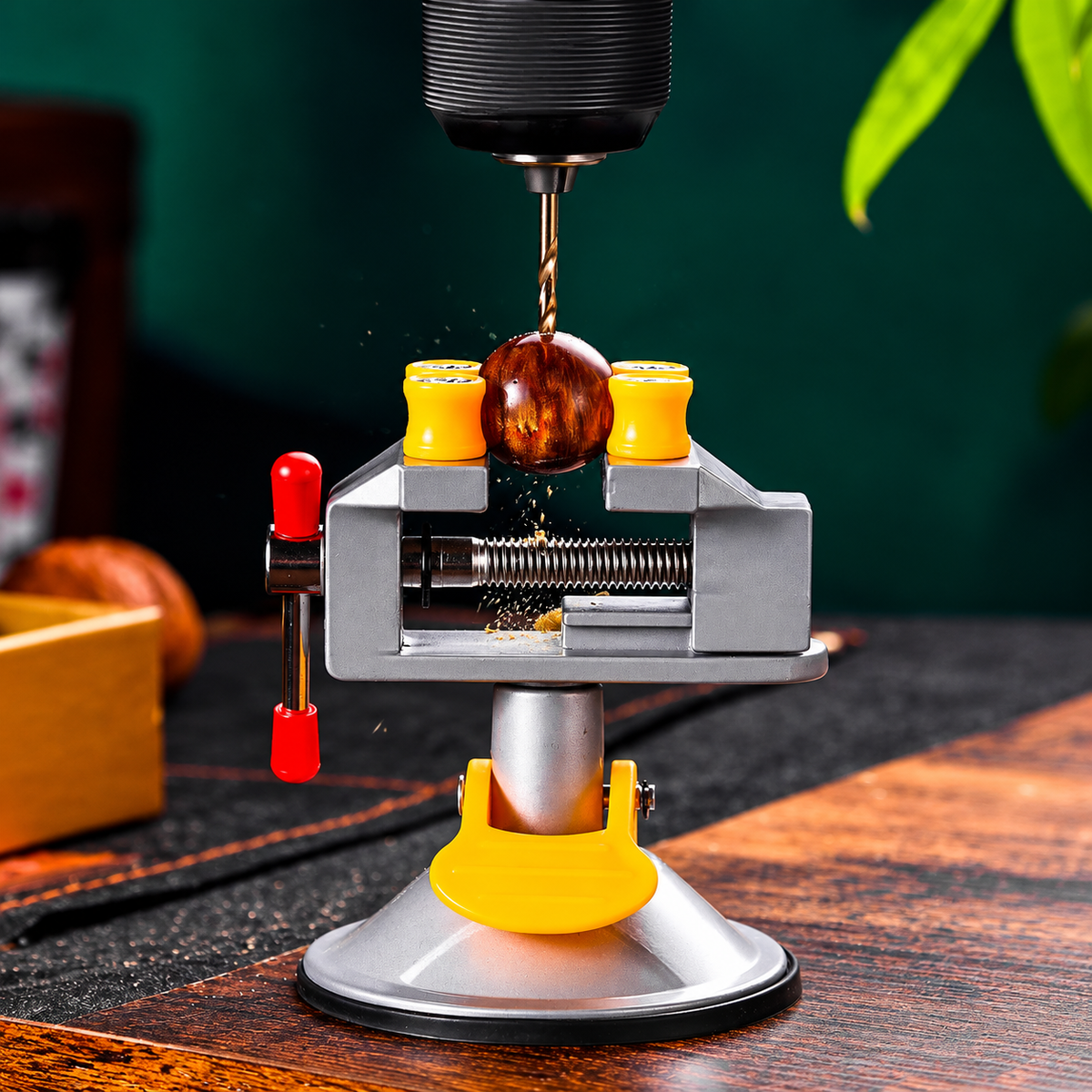 Mini Suction-Base Table Vise, Selected Finish