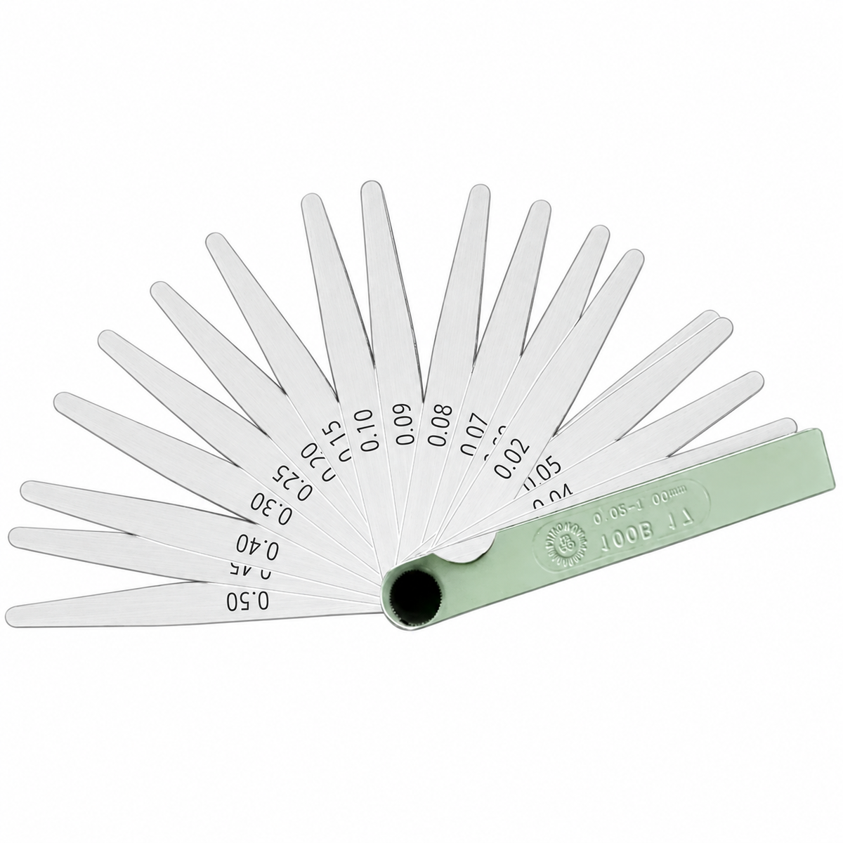 Metric Feeler Gauge, 17 Blades, 0.02–1.00 mm