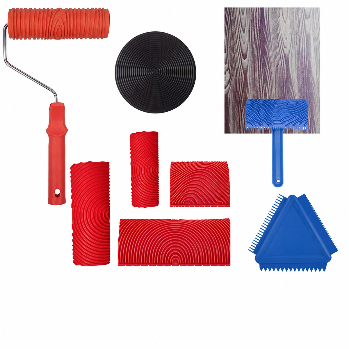 Rubber Wood-Grain Painting Tools