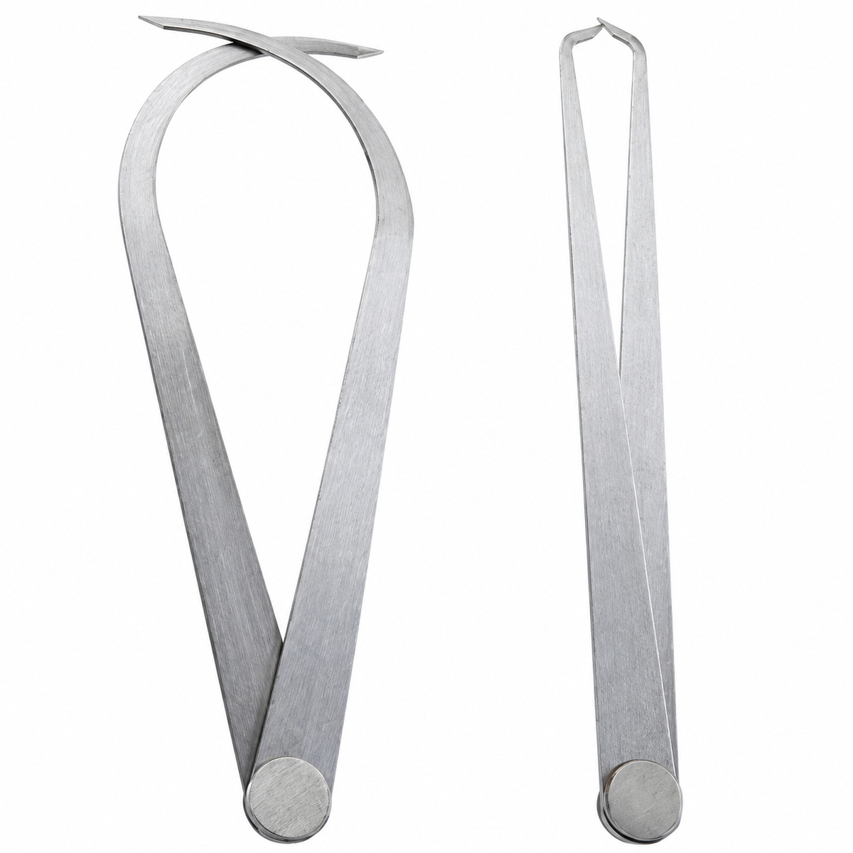 Inside and Outside Steel Pottery Calipers, Two-Piece Set