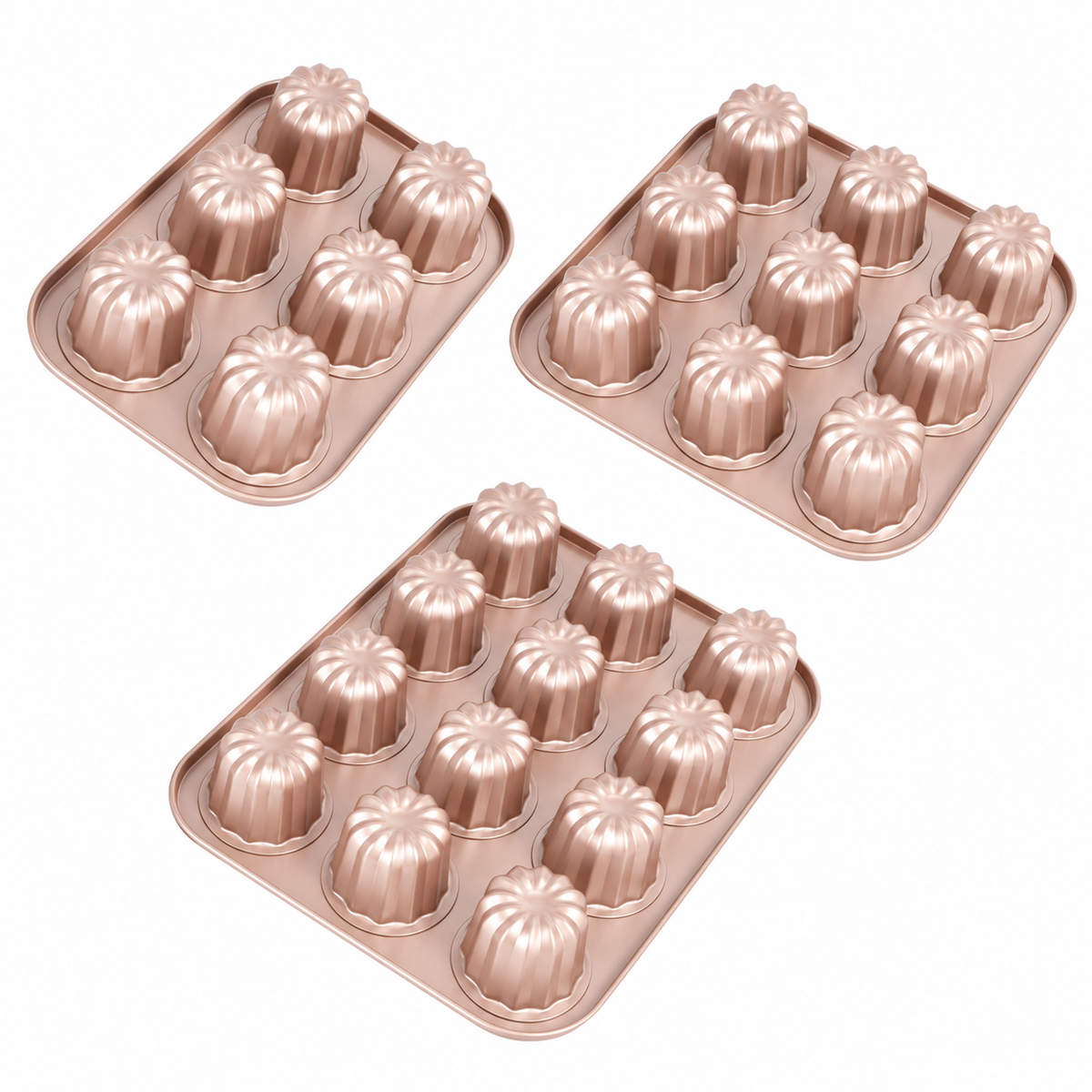 Carbon-Steel Canelé Pan, 6, 9 or 12 Cavities